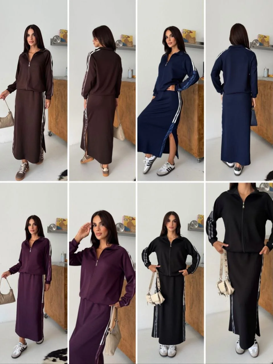 Kadın Fermuarlı Etekli İkili Takım Modelleri | Ceybutik