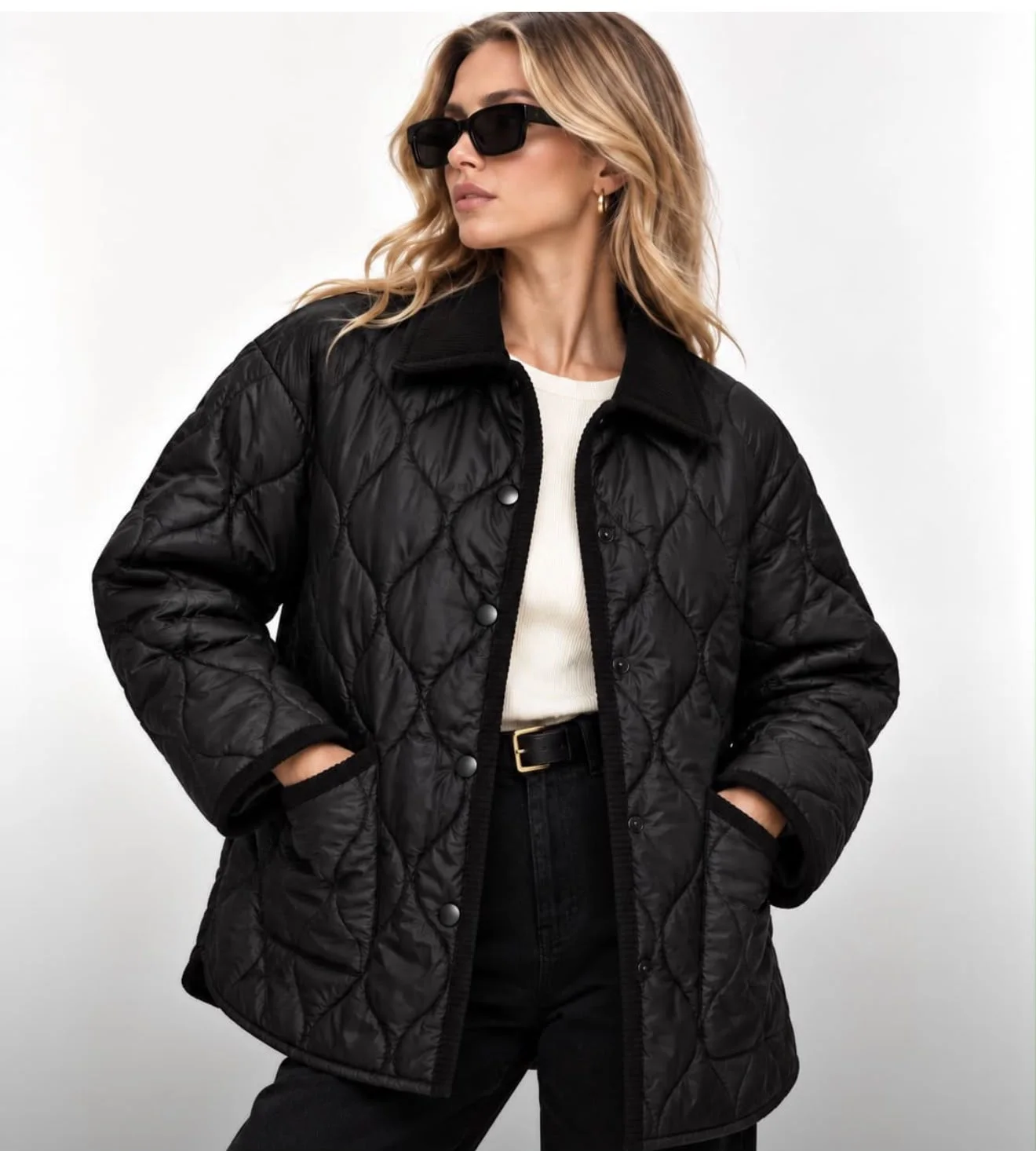 Kadın Kapitone Oversize Mont